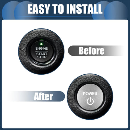 Engine Start Stop Button Cover for Honda Vezel RV Series (2014–2020) Silver Tone