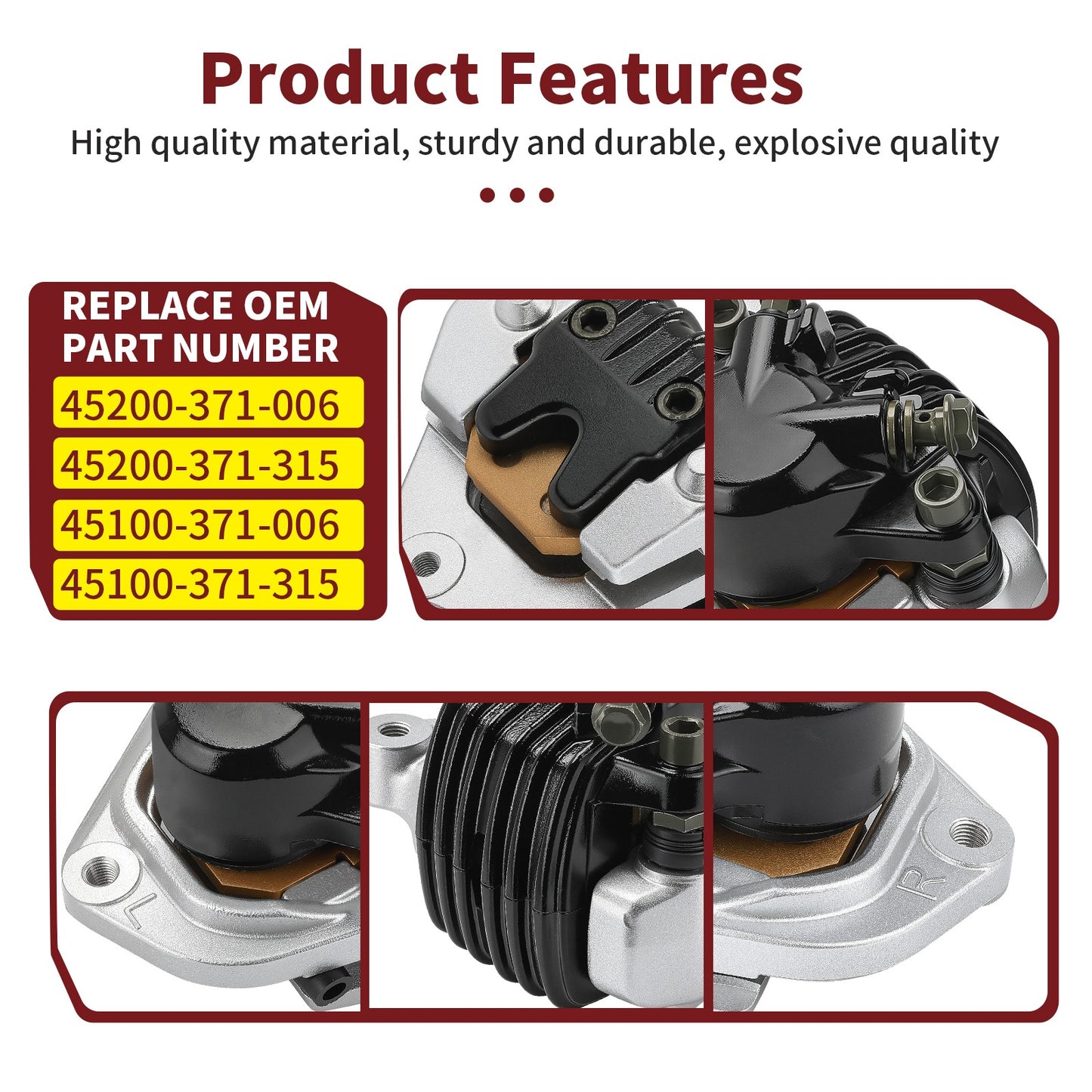 Set of 2 Brake Calipers for Honda Goldwing 1000 GL1000 (1975–1977)
