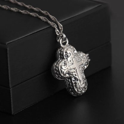 Christian Jesus Cross Locket Pendant for Catholic Faith