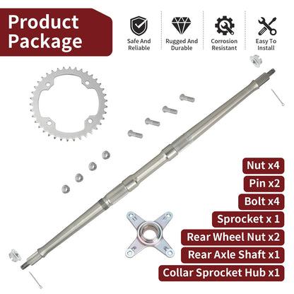 Rear Axle Kit for Yamaha YFZ450 (2004–2023)