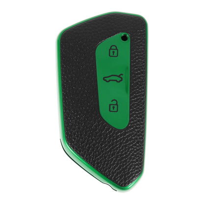 Green TPU Car Key Case for VW Golf 8 (2020–Present) - 3 Buttons