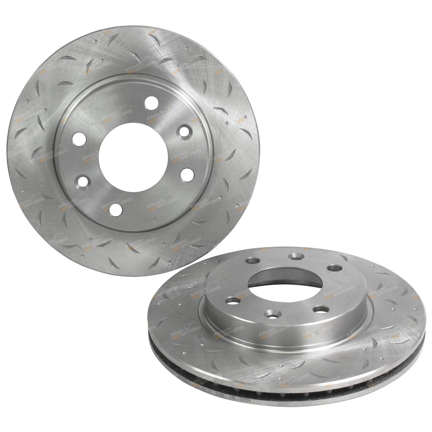 Front Slotted & Dimpled Disc Brake Rotors for Citroen Xsara (1998–2005)