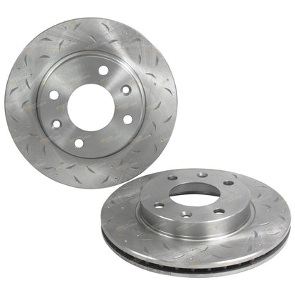 Front Slotted & Dimpled Disc Brake Rotors for Citroen Xsara (1998–2005)