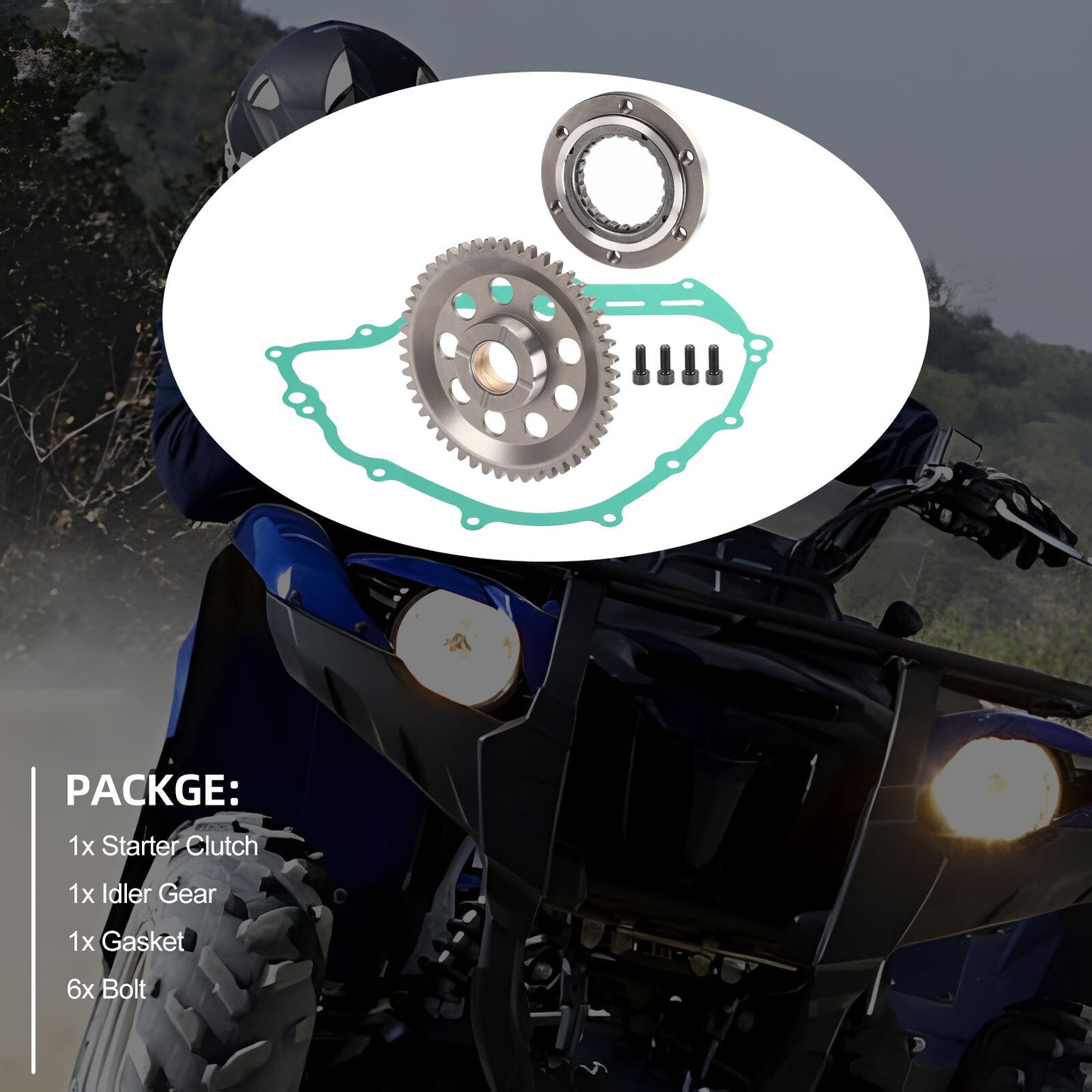 Starter Clutch Idler Gear Gasket Kit for Yamaha Viking 700 (2015–2024)