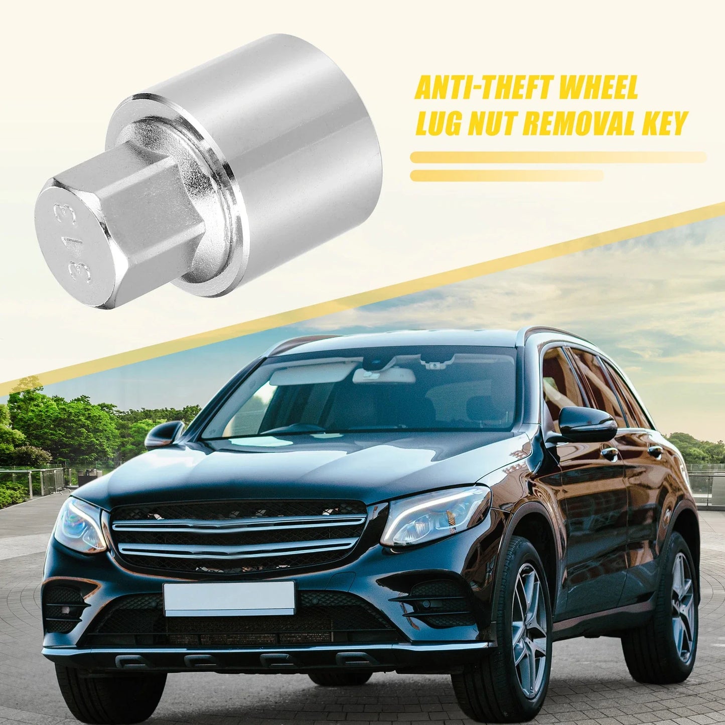 313 Wheel Lock Lug Nut Set with Protector Socket for Mercedes Benz