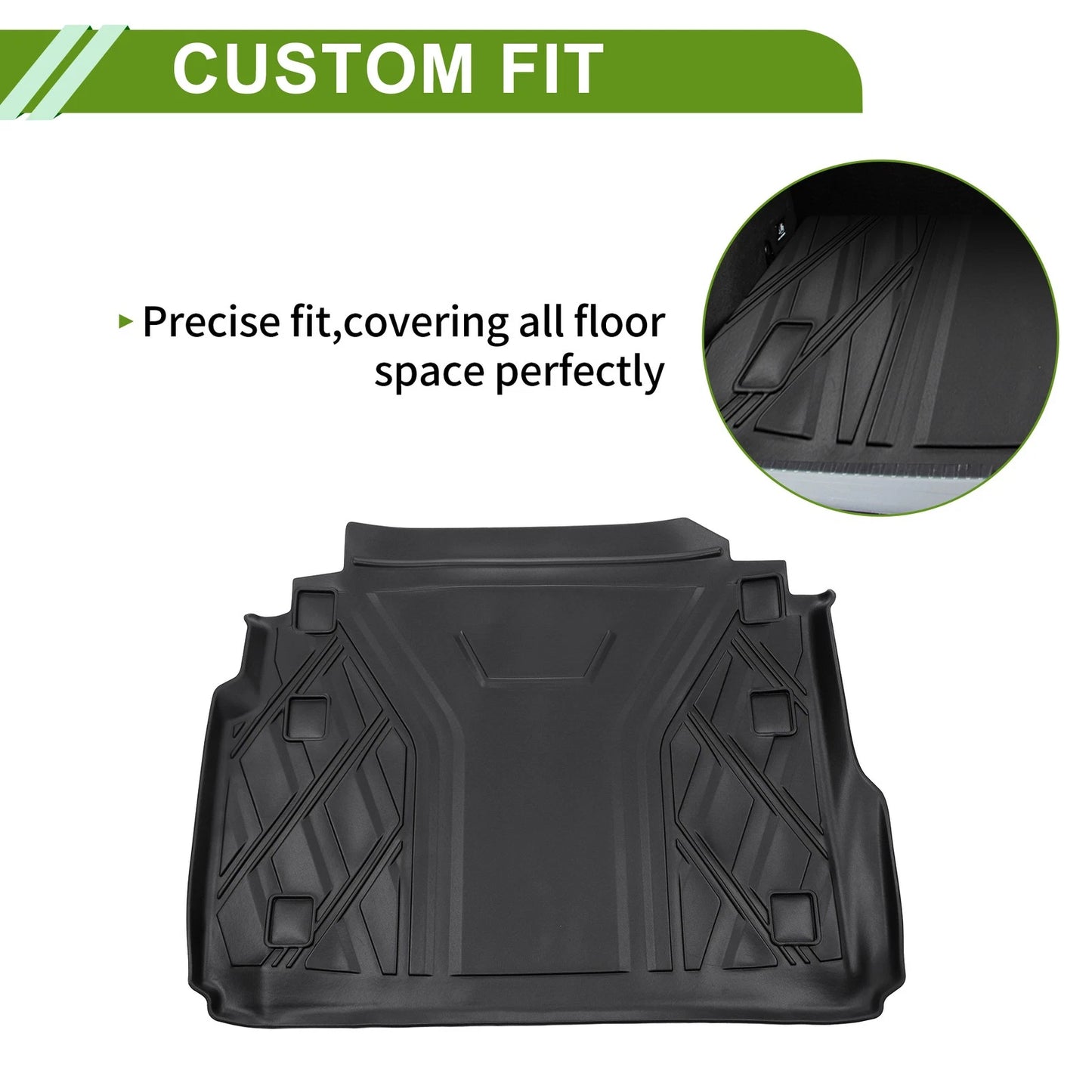 Rear Trunk Mat for Jeep Wrangler JL (2018–2024) TPE Cargo Liner