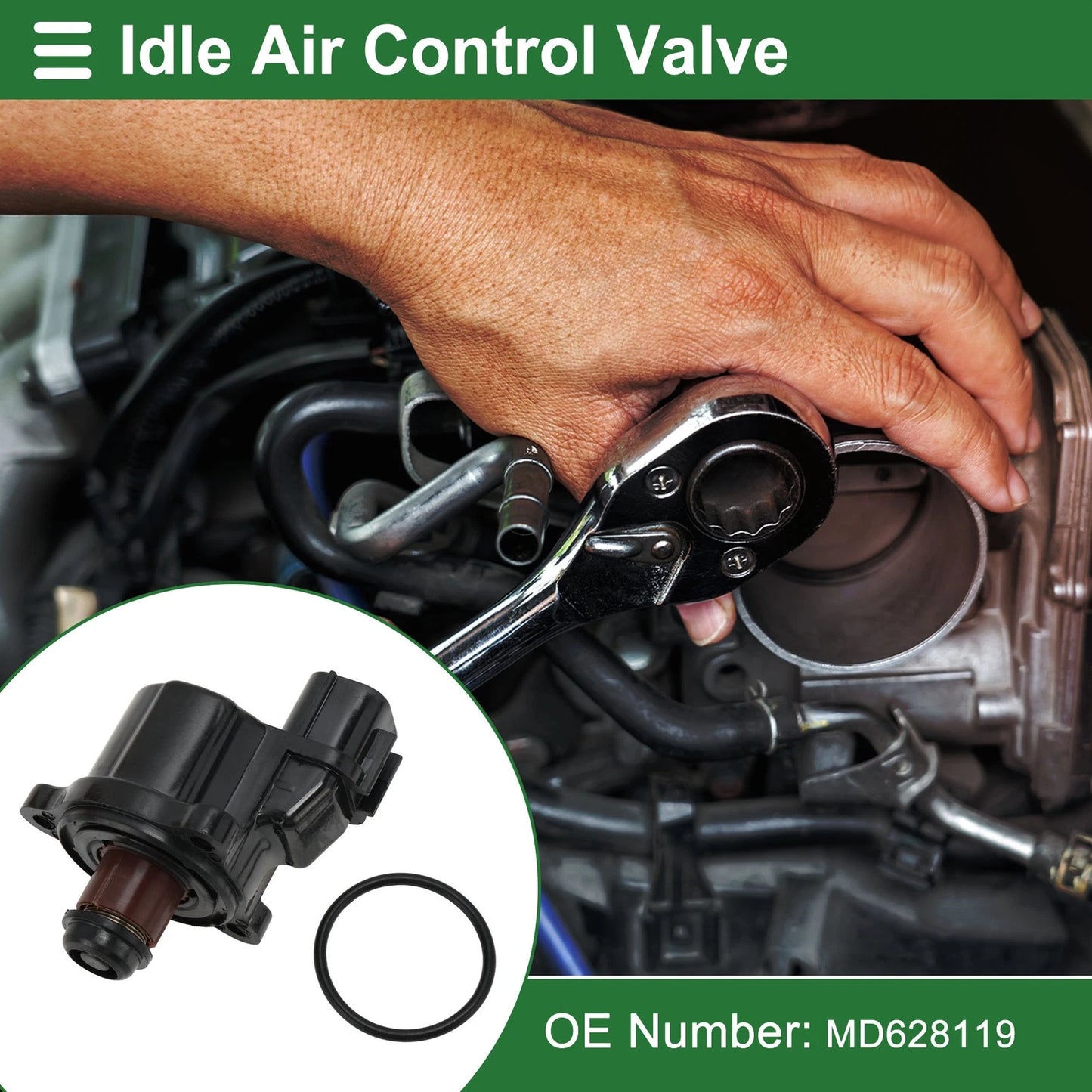 Idle Air Control Valve for Mitsubishi Lancer (2003–2004) MD628119