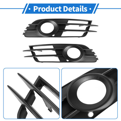 1 Pair Front Fog Light Grill for Audi A6 C7 (2012–2015) No. 4G0807681A/4G0807682G