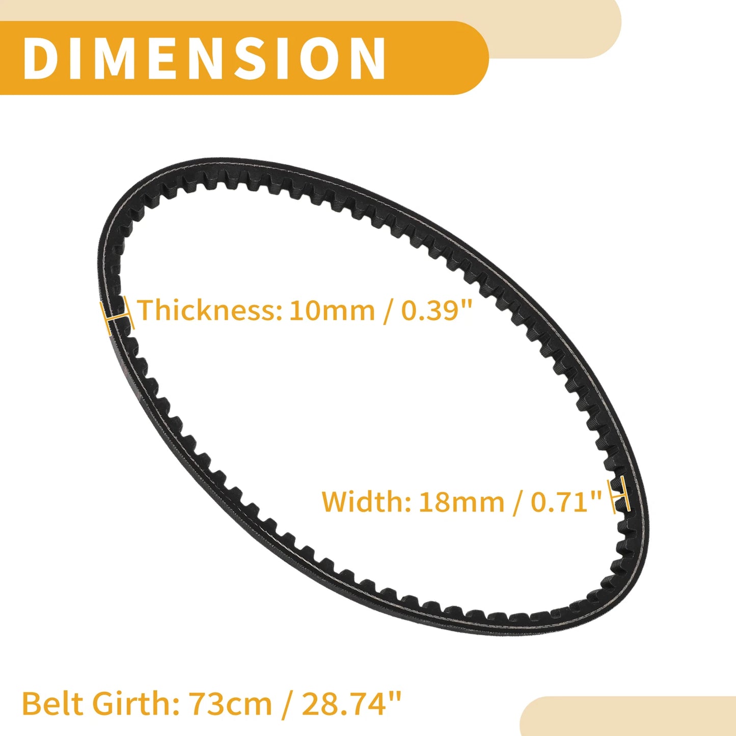 V-Belt Drive Belt for Piaggio Vespa ET2 50 80 100 (CVT Scooter)