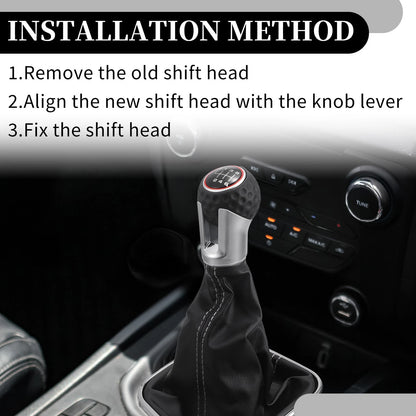 6 Speed Manual Gear Shifter Knob with Cover for VW Golf 5 (2003–2008) Faux Leather