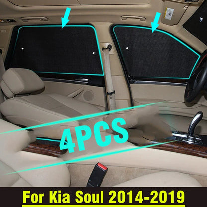 Side Window Privacy Sunshade 4PCS for Kia Soul (2014–2019)
