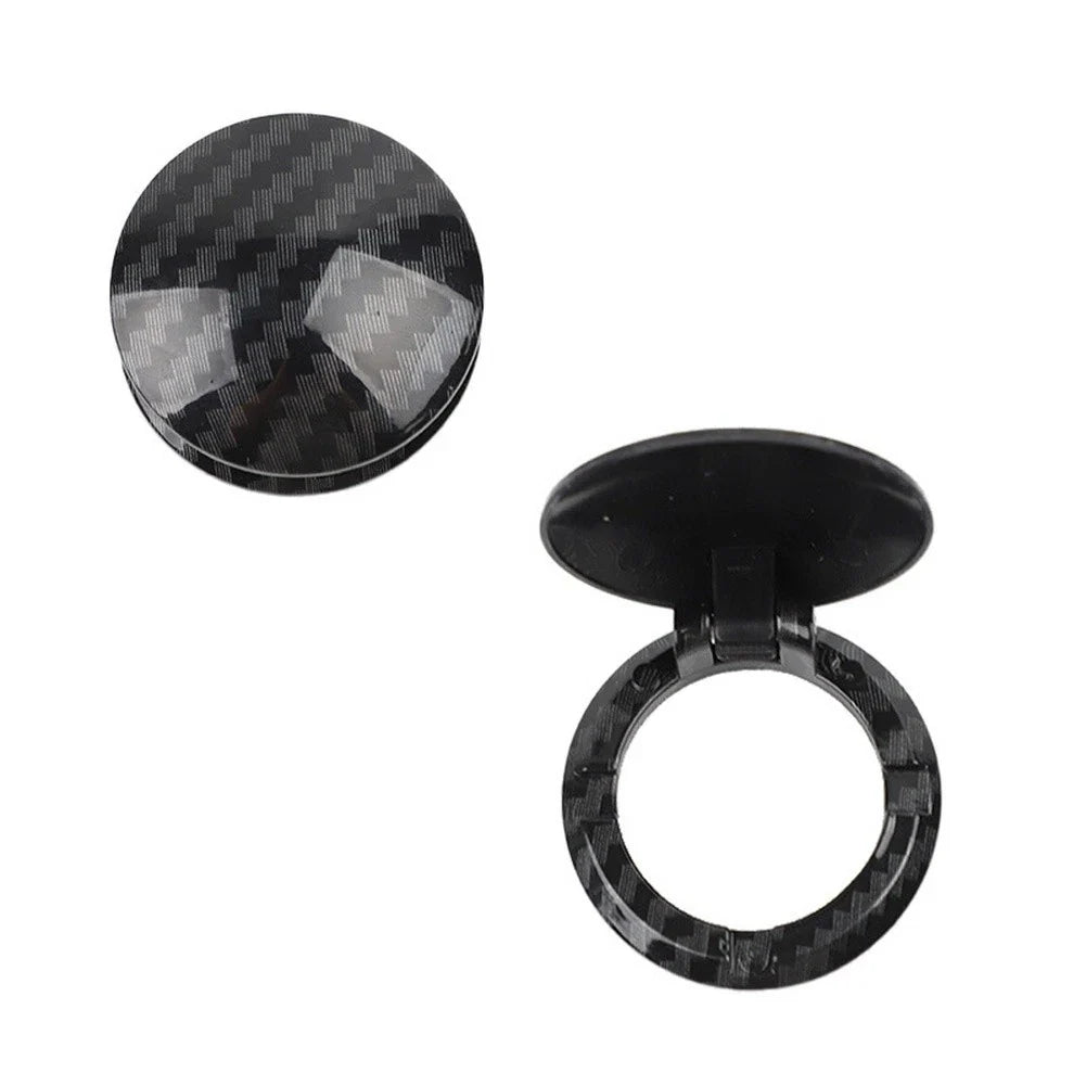 Carbon Fiber Cover Sticker for Car Engine Start Stop Button Dashboard