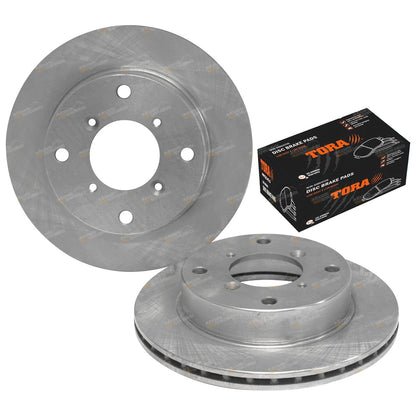 Front Brake Rotor and Disc Pads Set for Holden Barina (1989–1994)