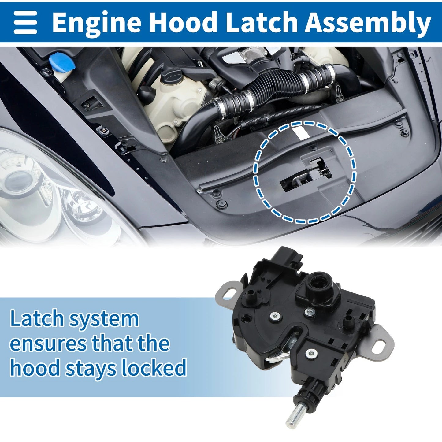 Hood Latch Assembly for Ford Focus (2000–2014) No. 3M5116700AC