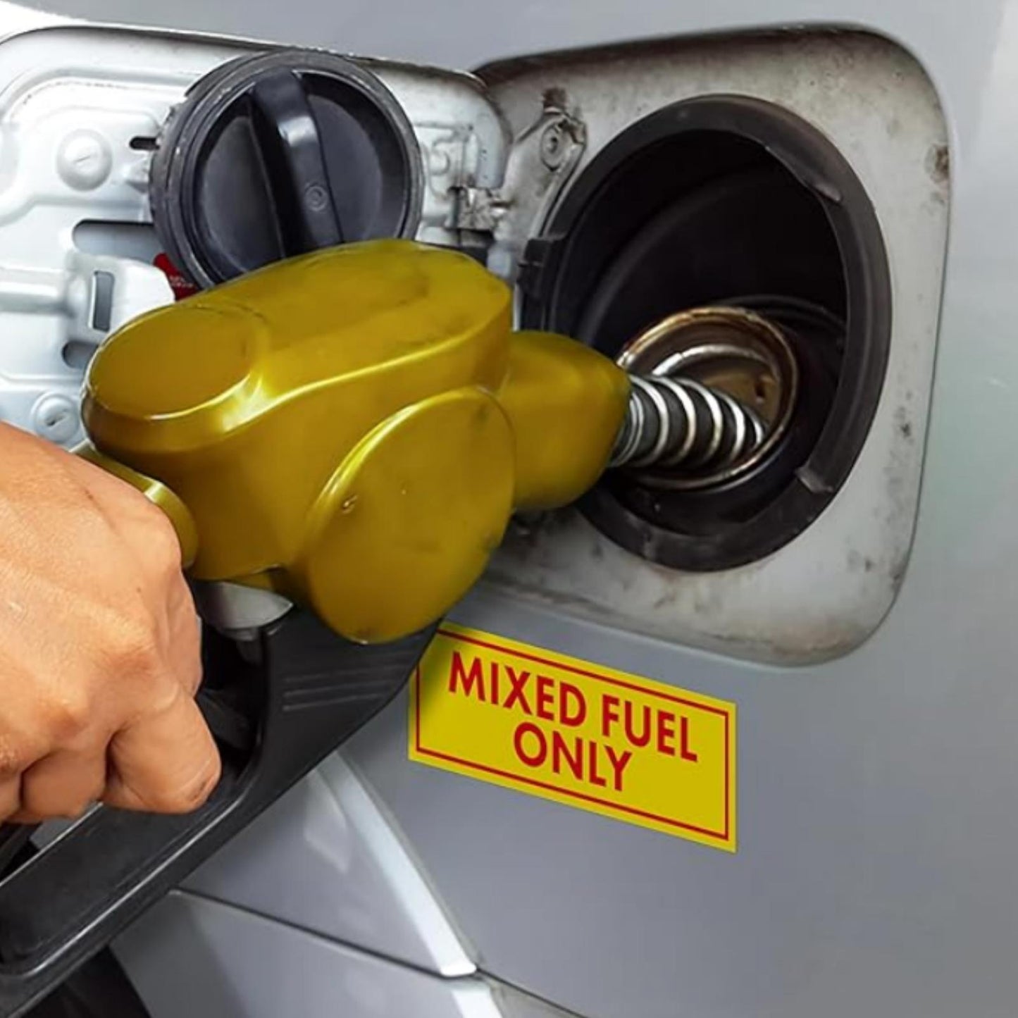 2 x 6-Inch Mixed Fuel Only Vinyl Decals for Trucks (Gasoline Oil)