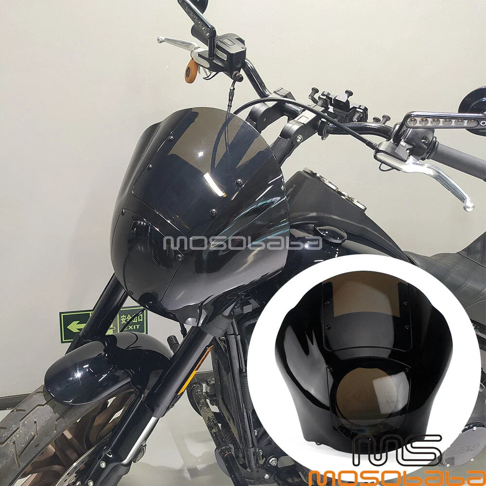 Headlight Fairing Windshield for Harley Softail FXBB Street Bob Dyna XL1200
