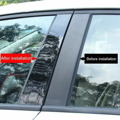 6Pcs Pillar Post Window Trim Decal for Nissan Maxima (2009–2015)