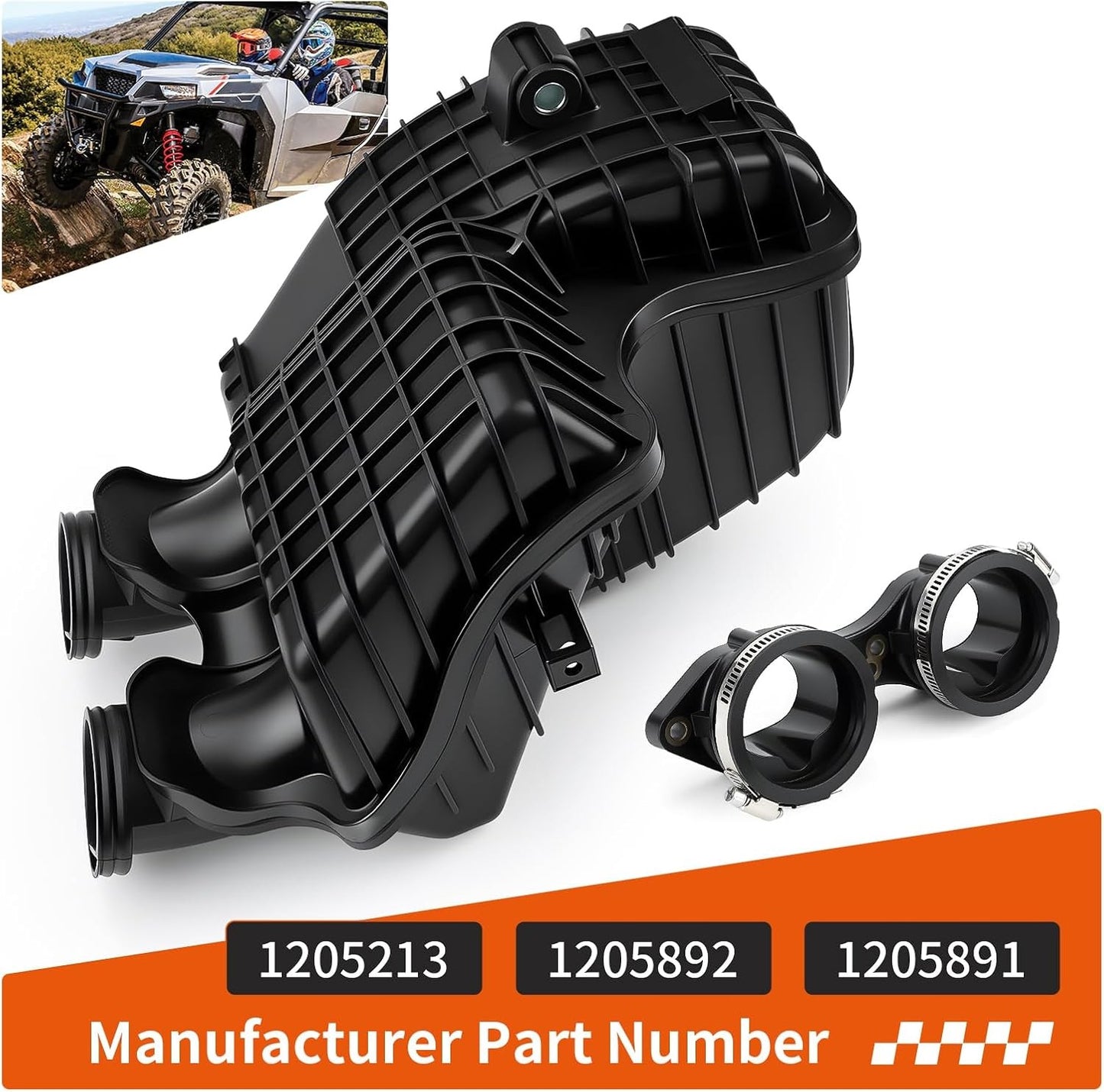 Intake Manifold & Throttle Body Adaptor for Polaris RZR S 1000 (2016–2021)