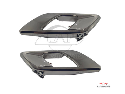 Set of 4 Inner Door Handles Bright Dark Chrome for Ford Ranger (2011–2022)