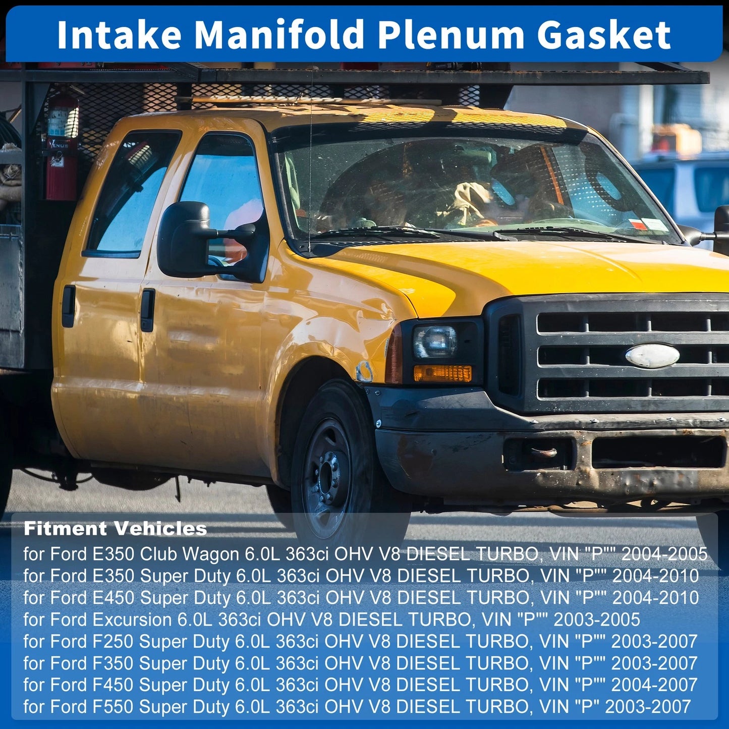 Lower and Upper Intake Manifold Plenum Gasket for Ford E350 E450 (1992–2021)