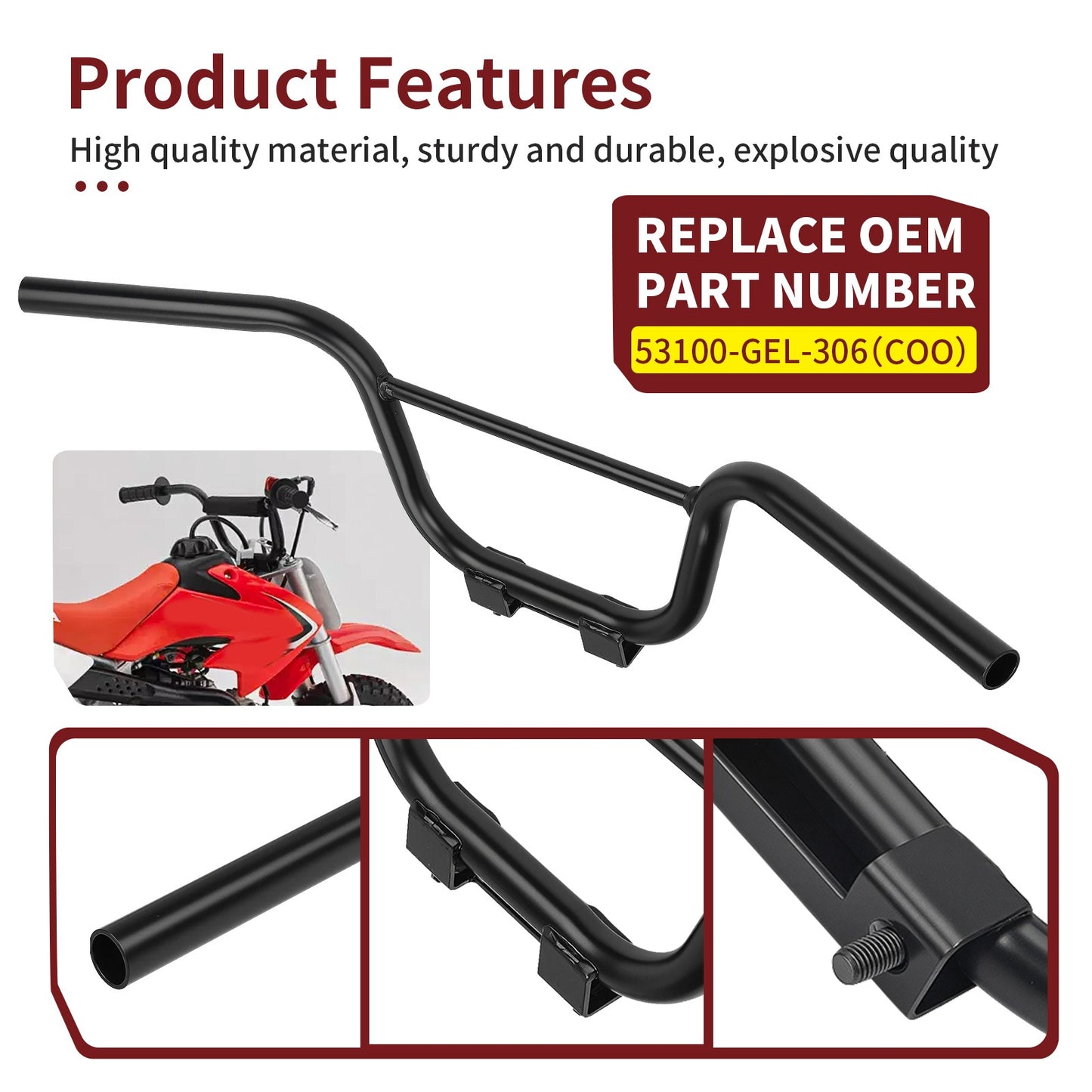 Handlebar Steering Bars for Honda CRF50F (2004–2023)