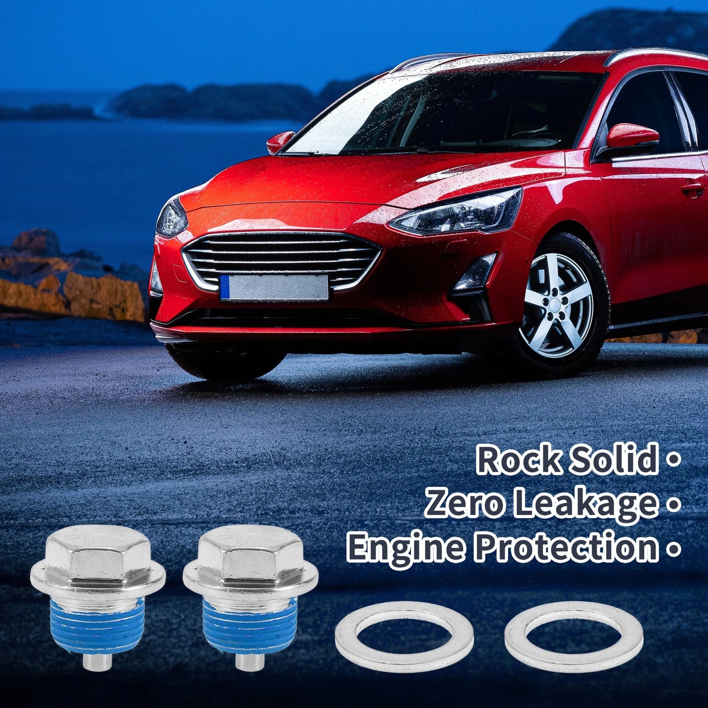 Set of 2 M20x1.5 Aluminum Oil Drain Plug with Gasket for Car