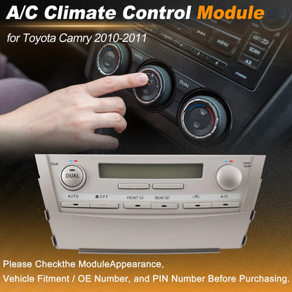 A/C Heater Climate Control Switch Module for Toyota Camry (2010–2011) 5590006241