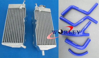Aluminum Radiator with Blue Hoses for Honda CR125R (1987–1988)