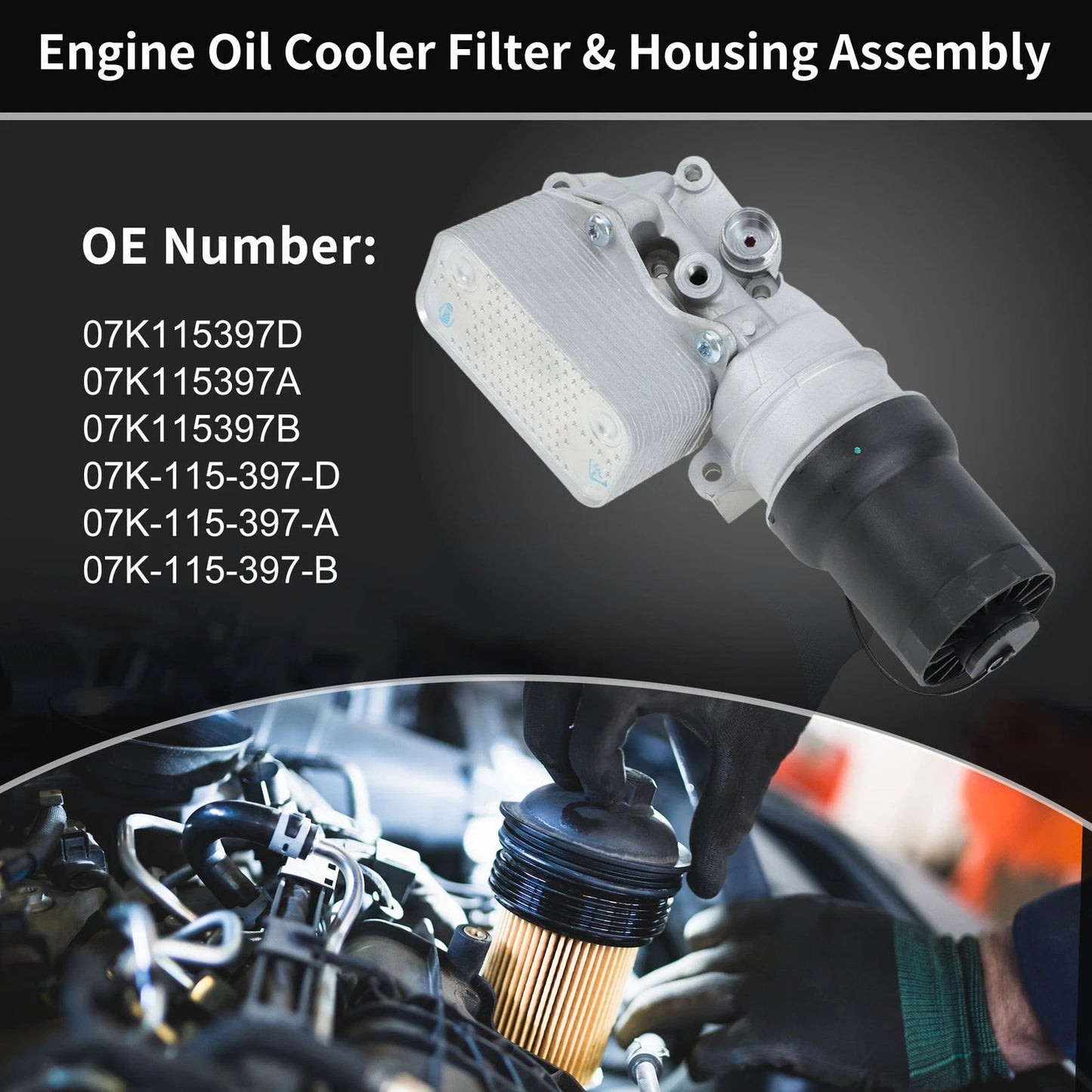 Oil Filter Housing with Sensor for VW Beetle Golf Rabbit (2006–2010)