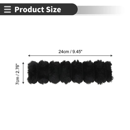 Set of 2 Black Seat Belt Cover Pads 24cm for Universal Fit