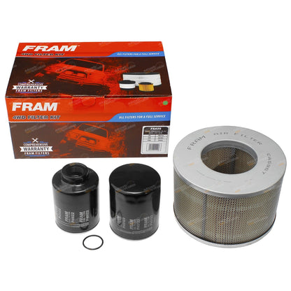 FRAM Air Oil Fuel Filter Service Kit for Toyota Prado KZJ95 (2000–2002)