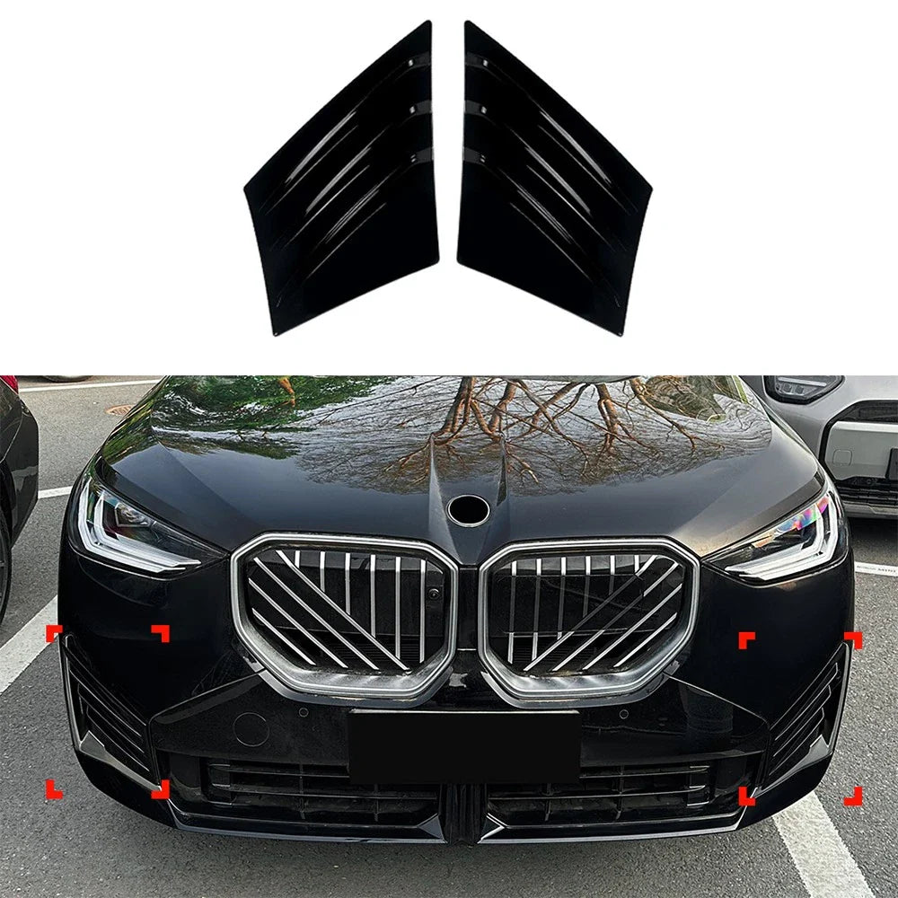 Gloss Black Bumper Side Vent Louver Covers for BMW X3 G45 M-Sport (2025–2025)