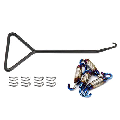 Set of 4 Universal Motorcycle Exhaust Pipe Muffler Mounting Springs Hooks