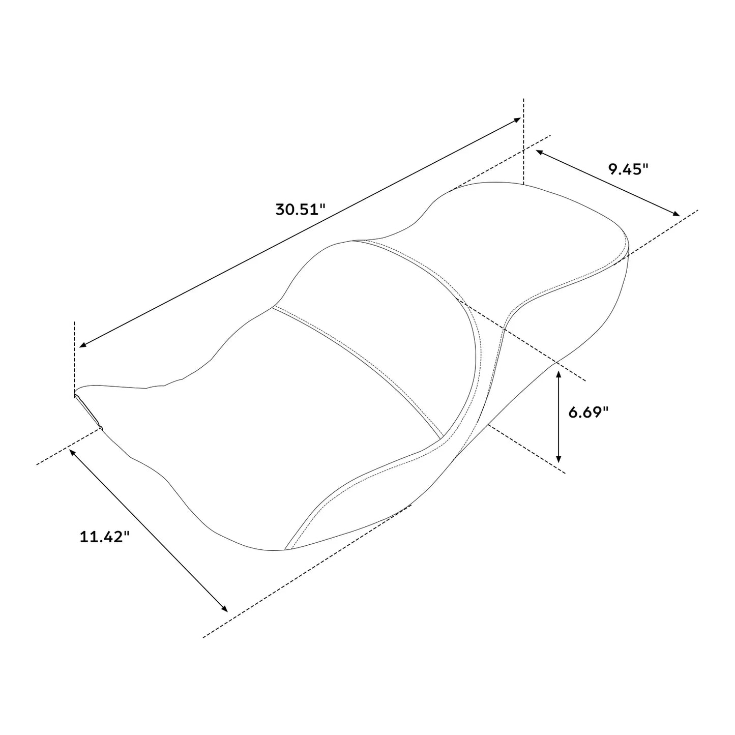 Driver Passenger Seat for Harley Touring Street Glide (2009-2023)
