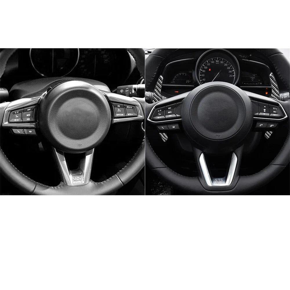 Carbon Fiber Steering Wheel Shift Paddle for Mazda ATENZA MX-5 CX-4 CX-3