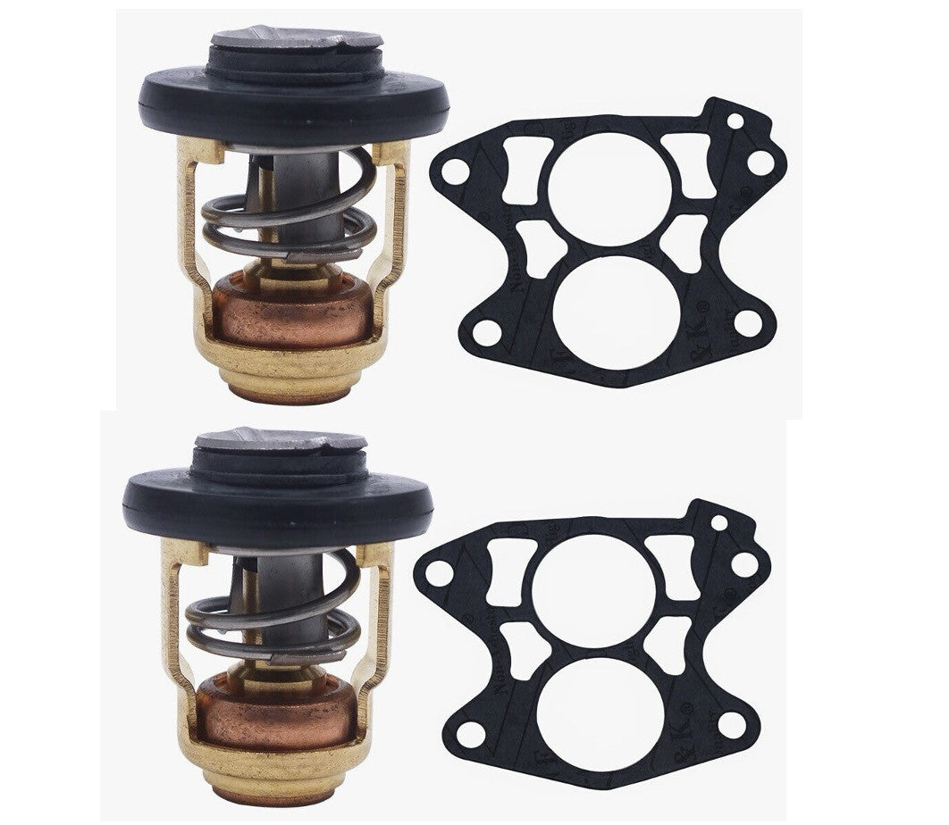 2Pcs Thermostat Kit for Yamaha 15-115-130-220HP (Year Range Not Specified)