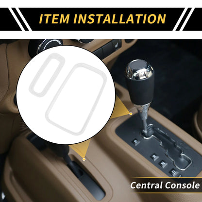 Center Console Gear Shift Ring Panel Cover Trim for Jeep Wrangler JK (2007–2018)
