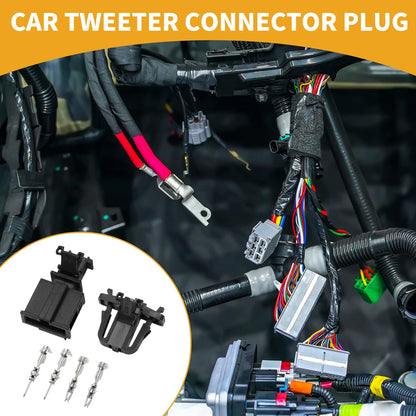 Set of 2 Pin Car Tweeter Connector Plugs for Audi (No. 3B0972702/3B0972712)