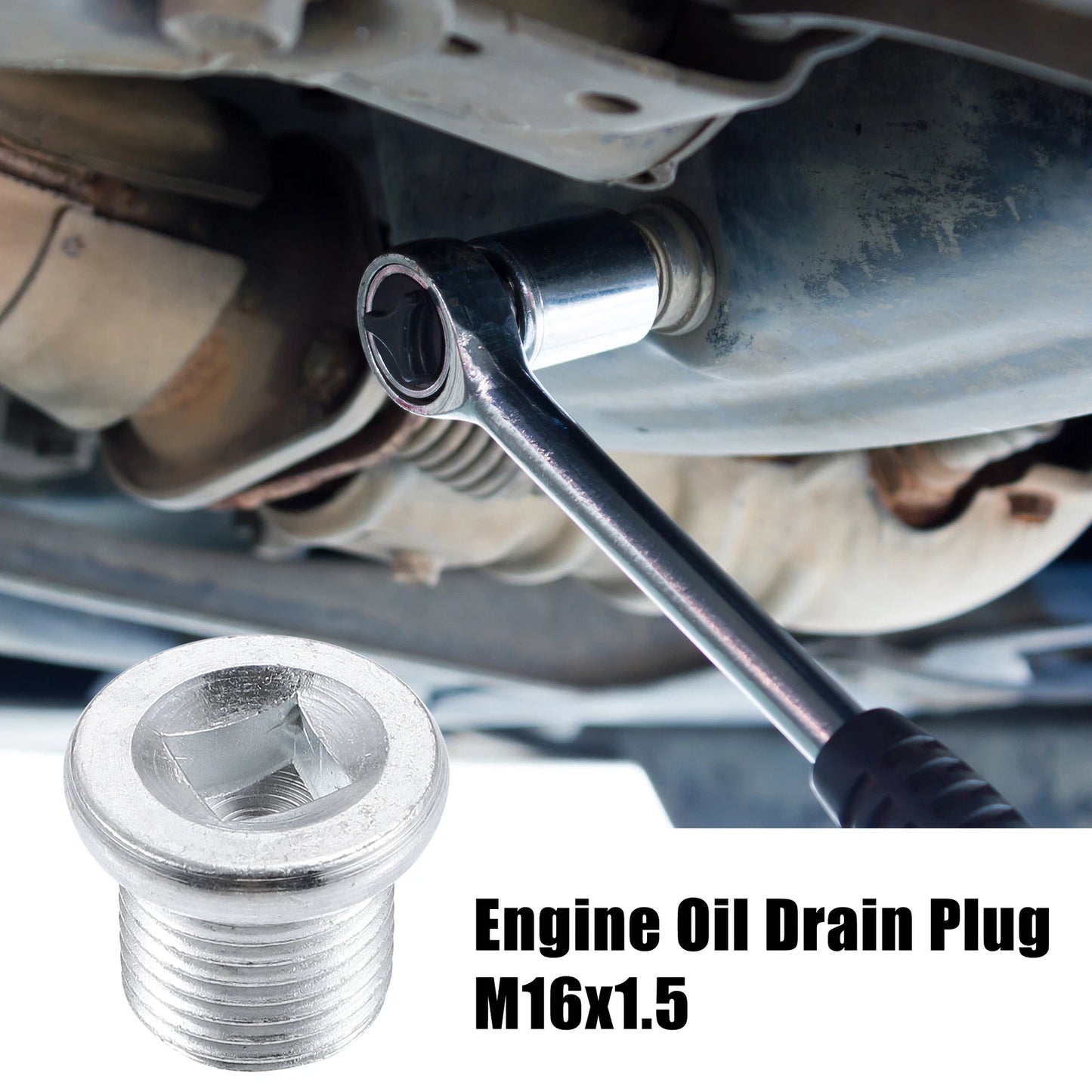 2X M16x1.5 Engine Oil Drain Plug Screw with Gasket for Nissan