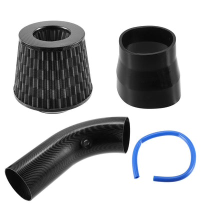 3" Cold Air Turbo Intake Pipe Kit for Car (Carbon Fiber Pattern)