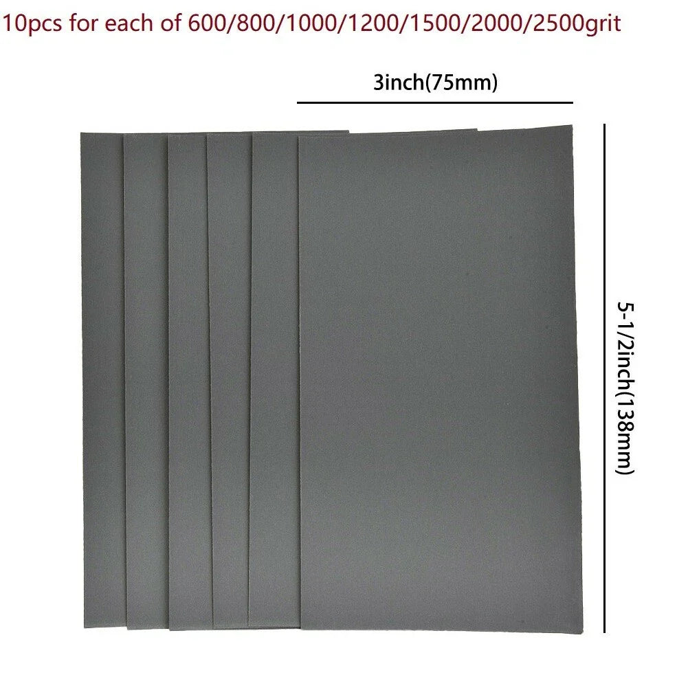 70 x Sandpaper 3x5.5 for COMBO 600/800/1000/1200/1500/2000/2500