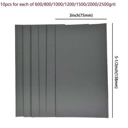 70 x Sandpaper 3x5.5 for COMBO 600/800/1000/1200/1500/2000/2500