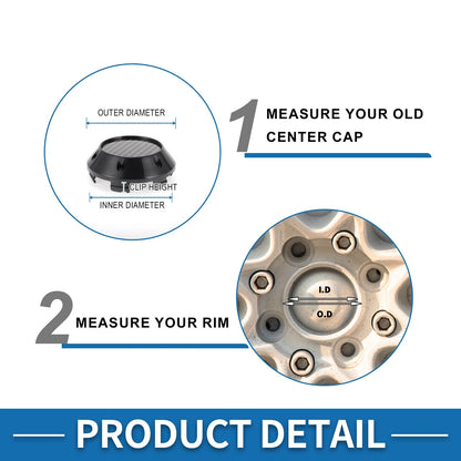 1 Piece 68mm Wheel Center Cap   - Black Carbon Fiber