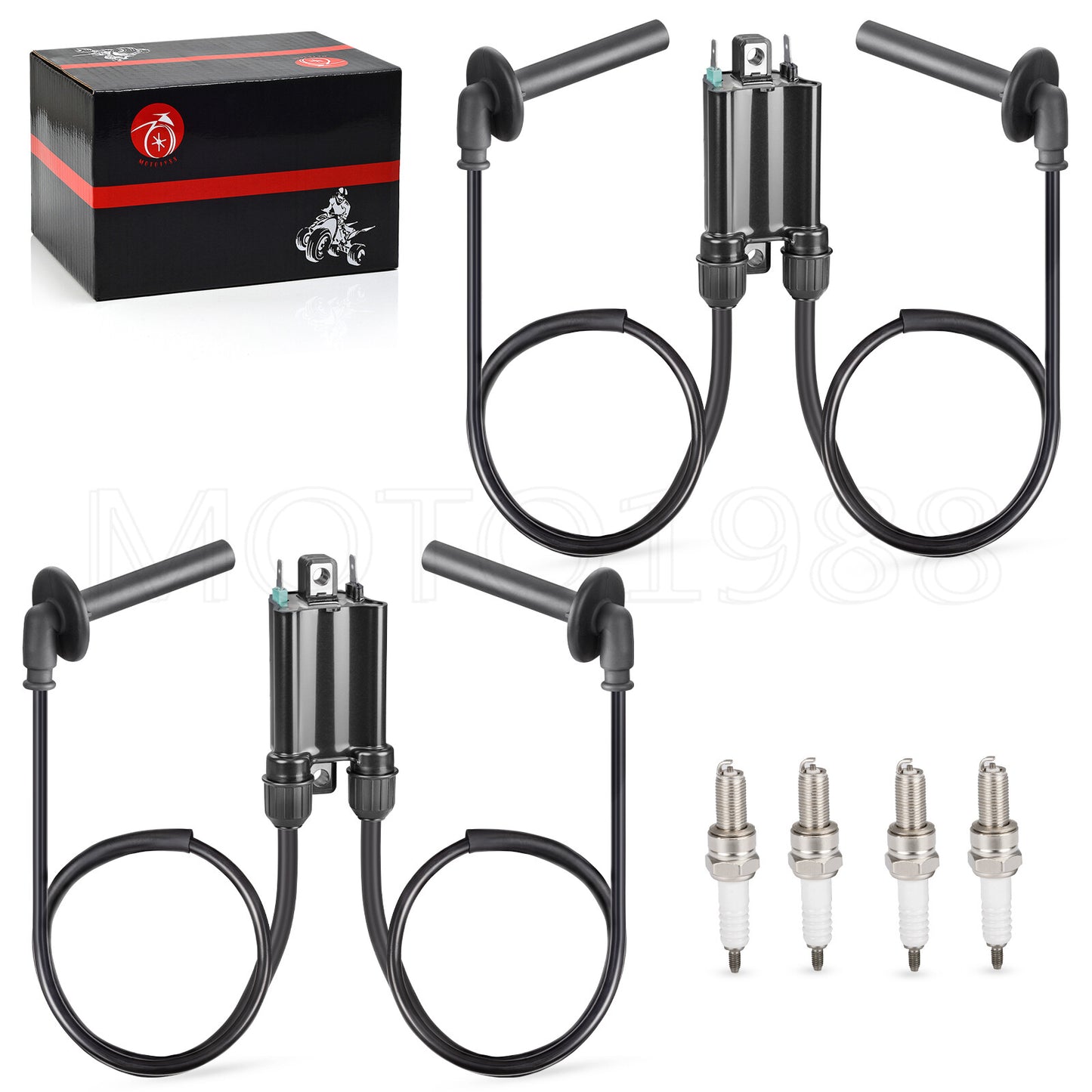 2 Ignition Coils & Spark Plugs for Honda ST1100 (1991–2003)