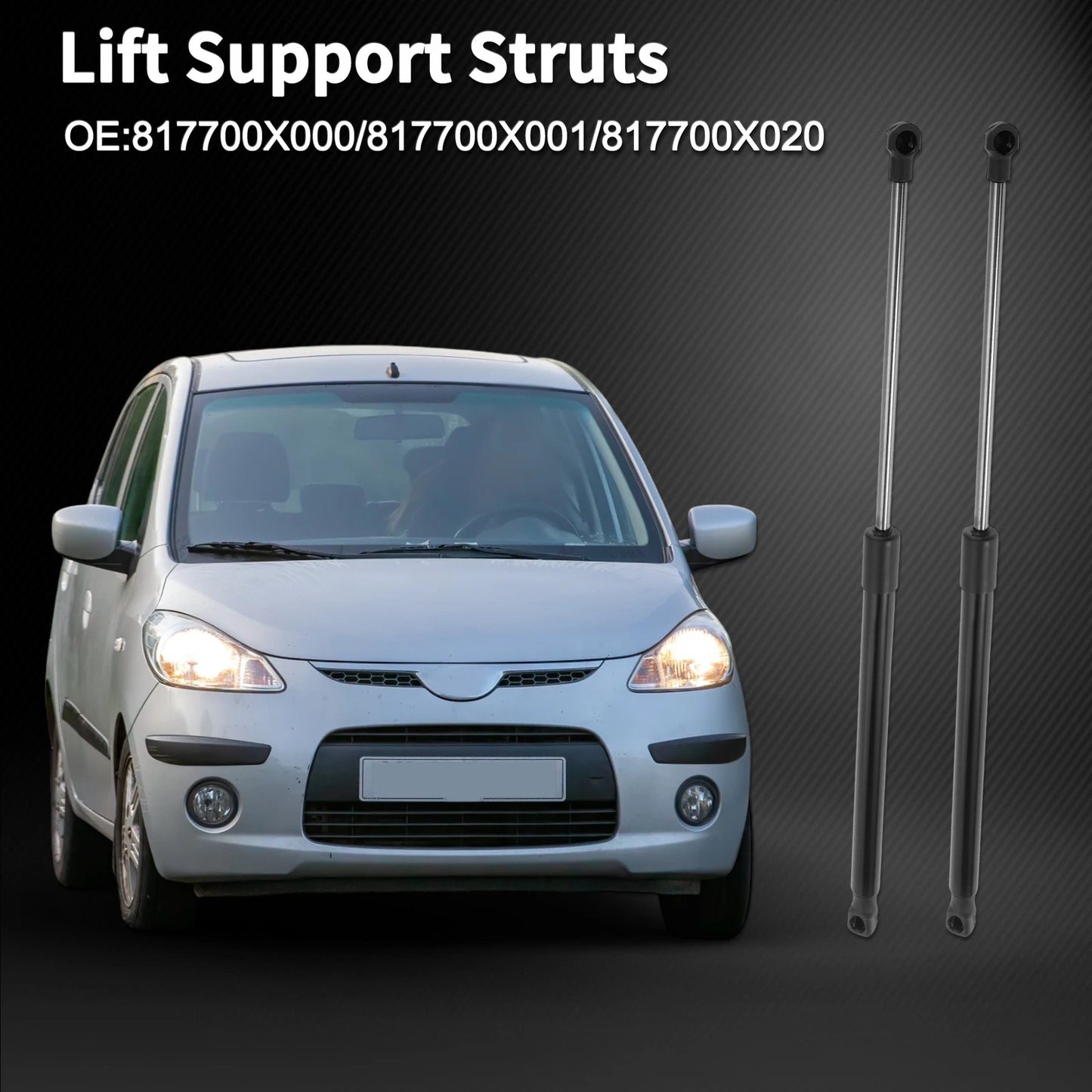 Tailgate Lift Supports Struts 2X No.817700X000/817700X001 for Hyundai i10 (2008–2019)