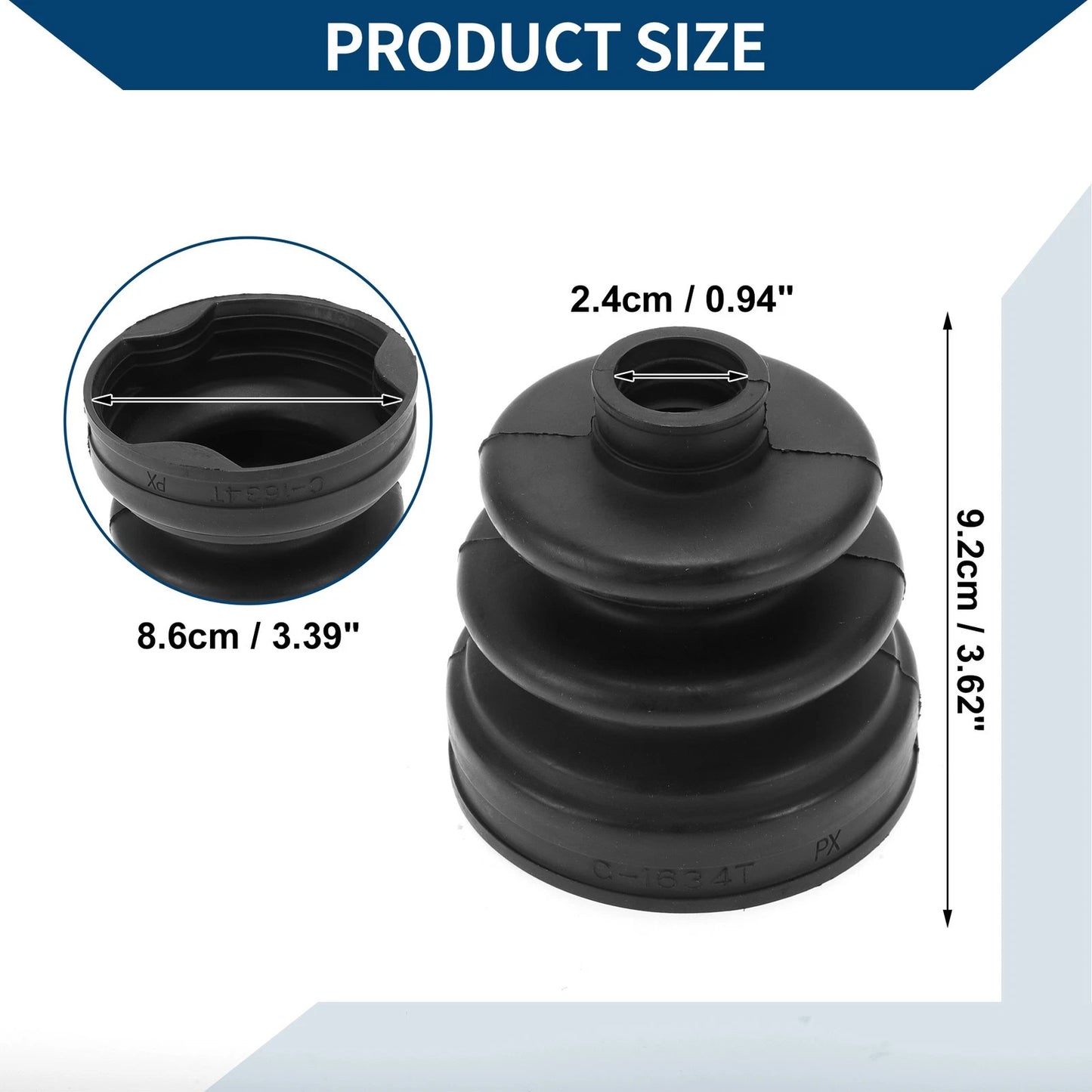Inner CV Joint Boot Kit w/ Clamps for Hyundai Santa Fe (2006–2012)