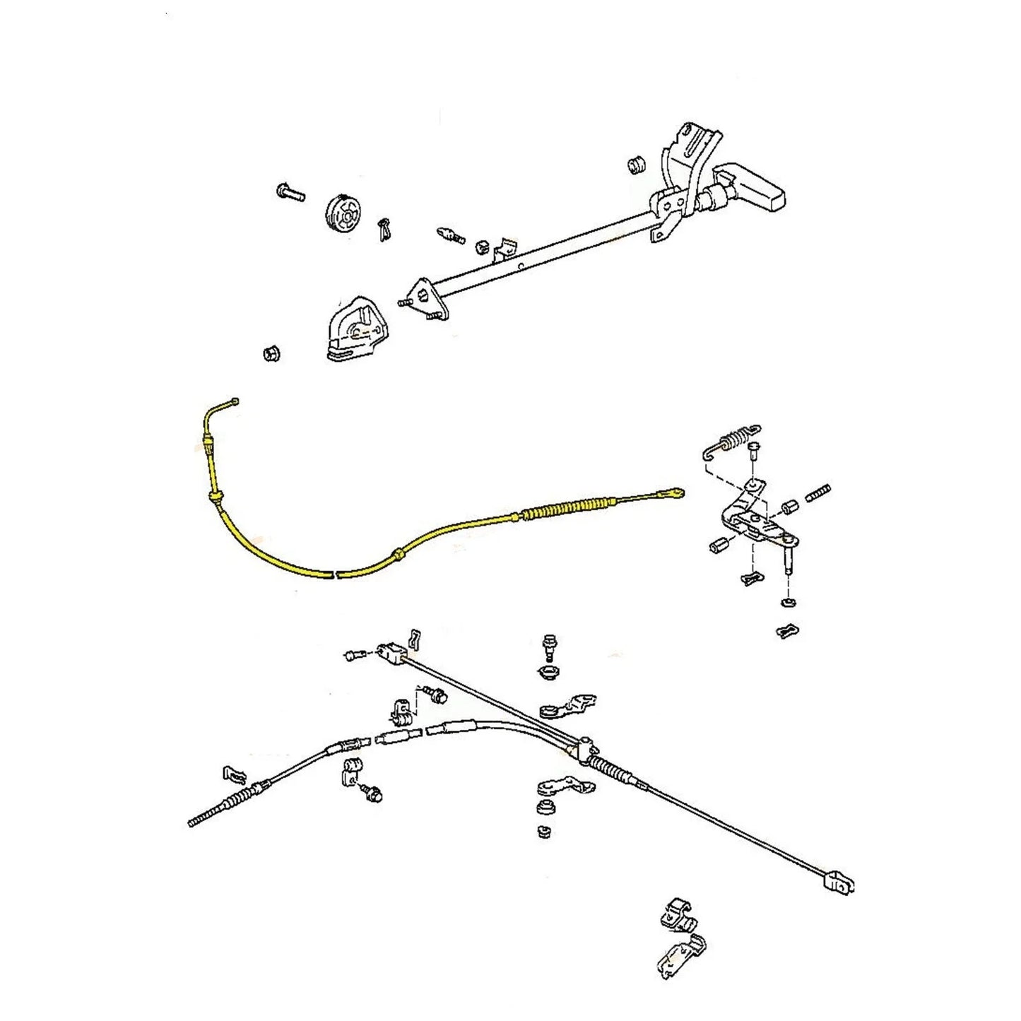 Front Handbrake / Park Brake Cable for Toyota Hilux RN105 (1989–1997)