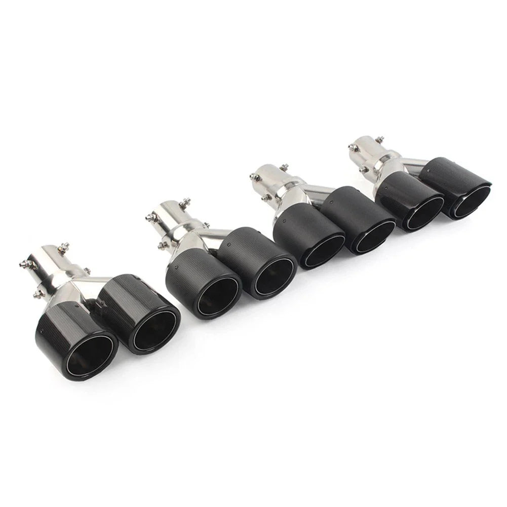 89mm Y Shape Double Exit Exhaust Muffler Tip for Car - Outlet