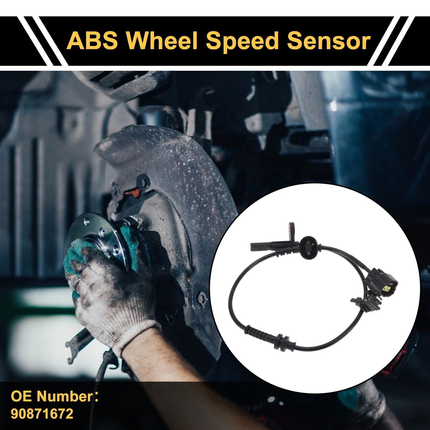 ABS Wheel Speed Sensor No. 90871672 for Chevrolet Sail 3 (2012–2014) 1 Pc Rear Left