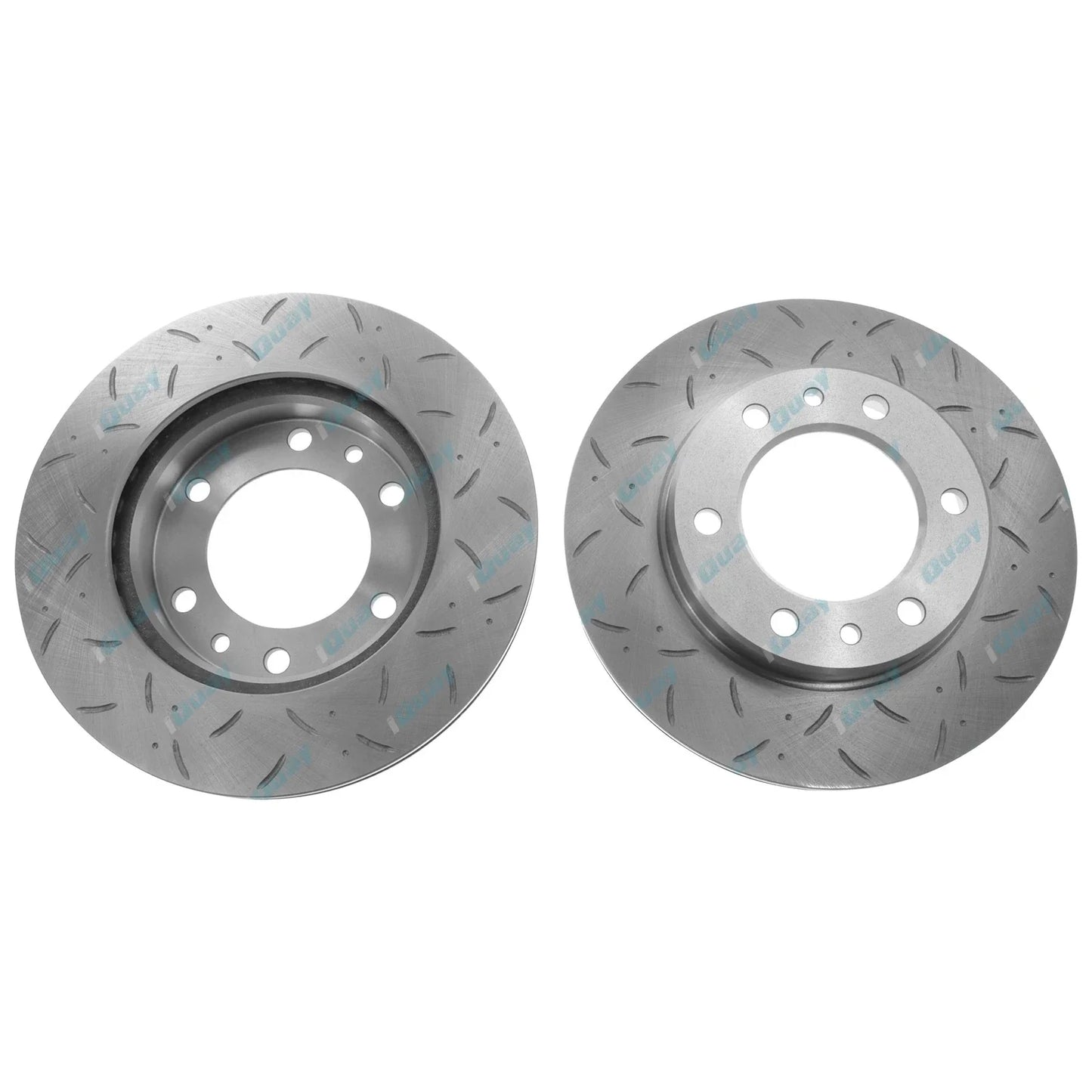 2 Drilled + Slotted Front Disc Brake Rotors + Pads for Landcruiser 8/80~90 4x4